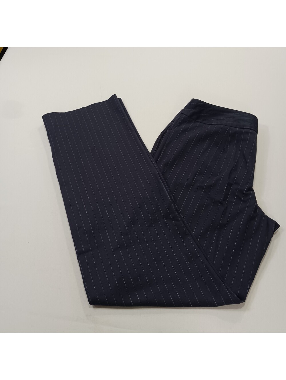 George Stretch GL161051 Women's 10 (31×32) Blue Striped Cotton Blend Dress Pants